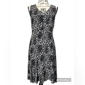 LOFT Dark Blue/White Summer Dress Size Small